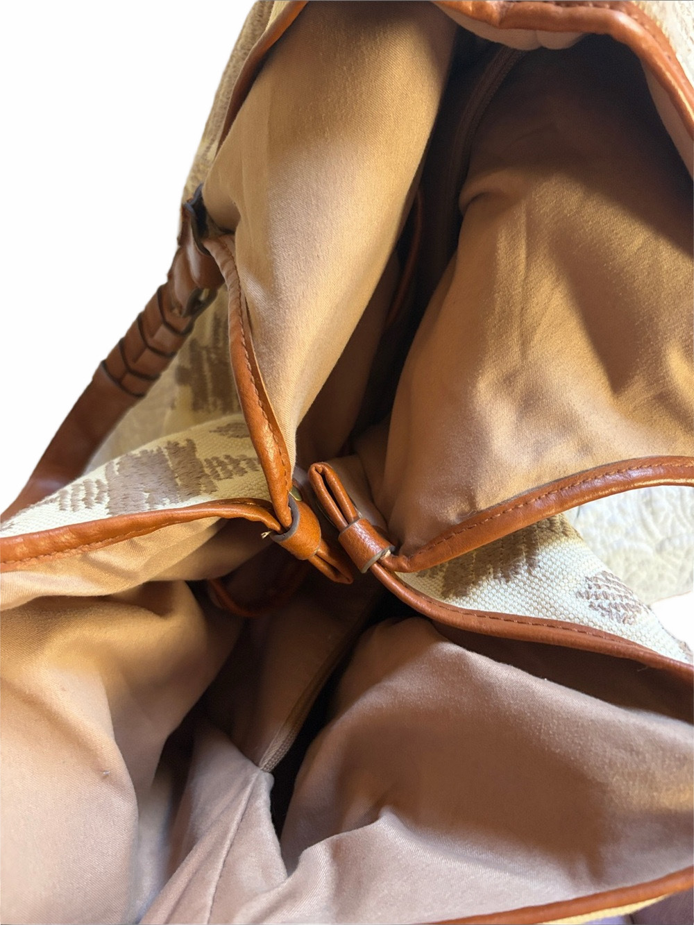 Lucky Brand Hobo Leather and Canvas Tote  | EUC | OS - Picture 7 of 12